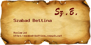 Szabad Bettina névjegykártya