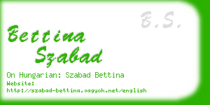 bettina szabad business card